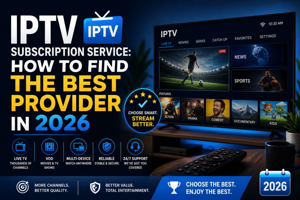 IPTV Subscription Service How to Find the Best Provider in 2026
